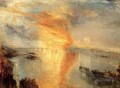 Turner L’incendie de la maison des Lords et communes Paysage marin